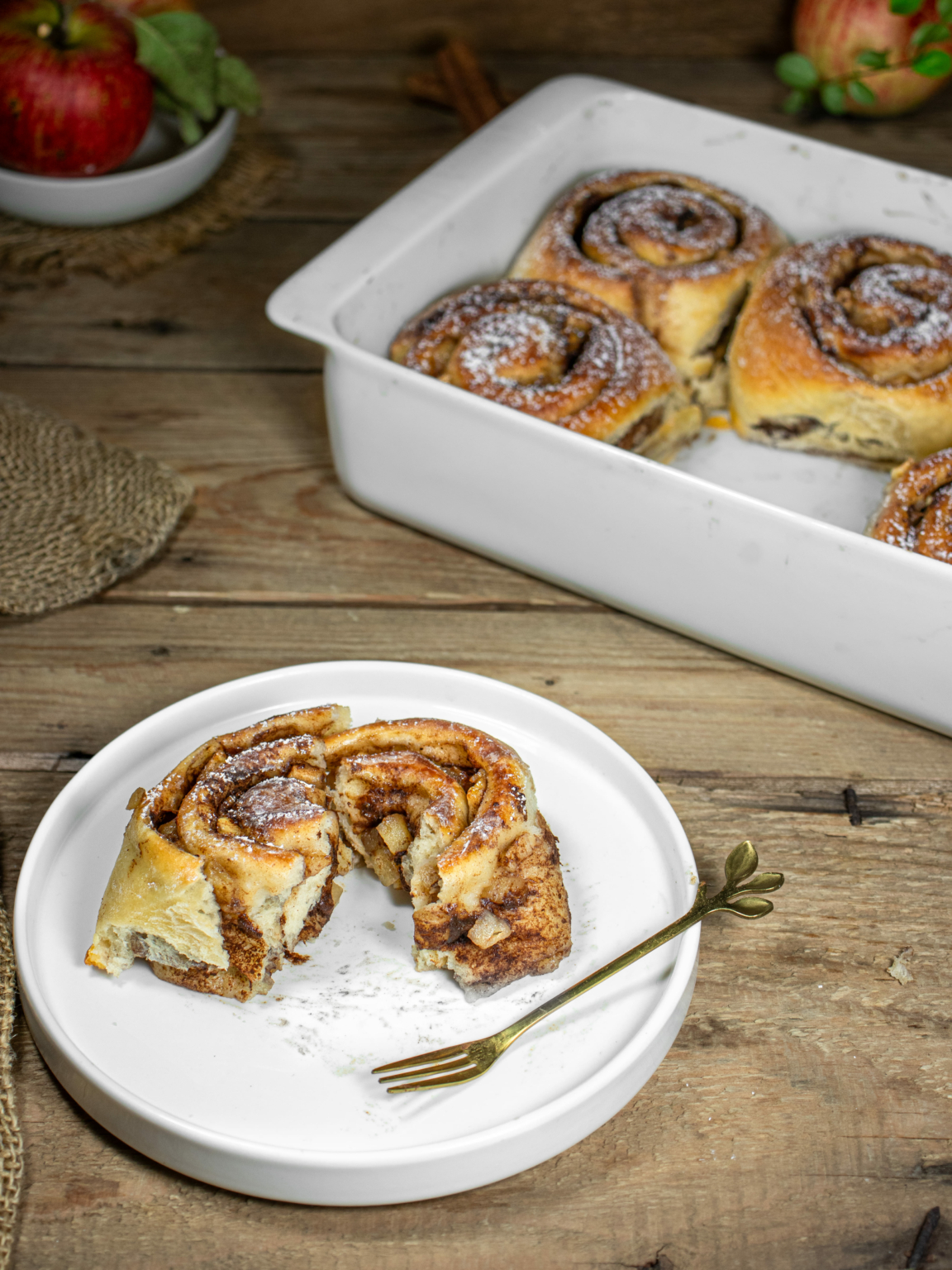 Apfel-Zimtschnecken - Kitchenfae Apfel-Zimtschnecken - Kitchenfae