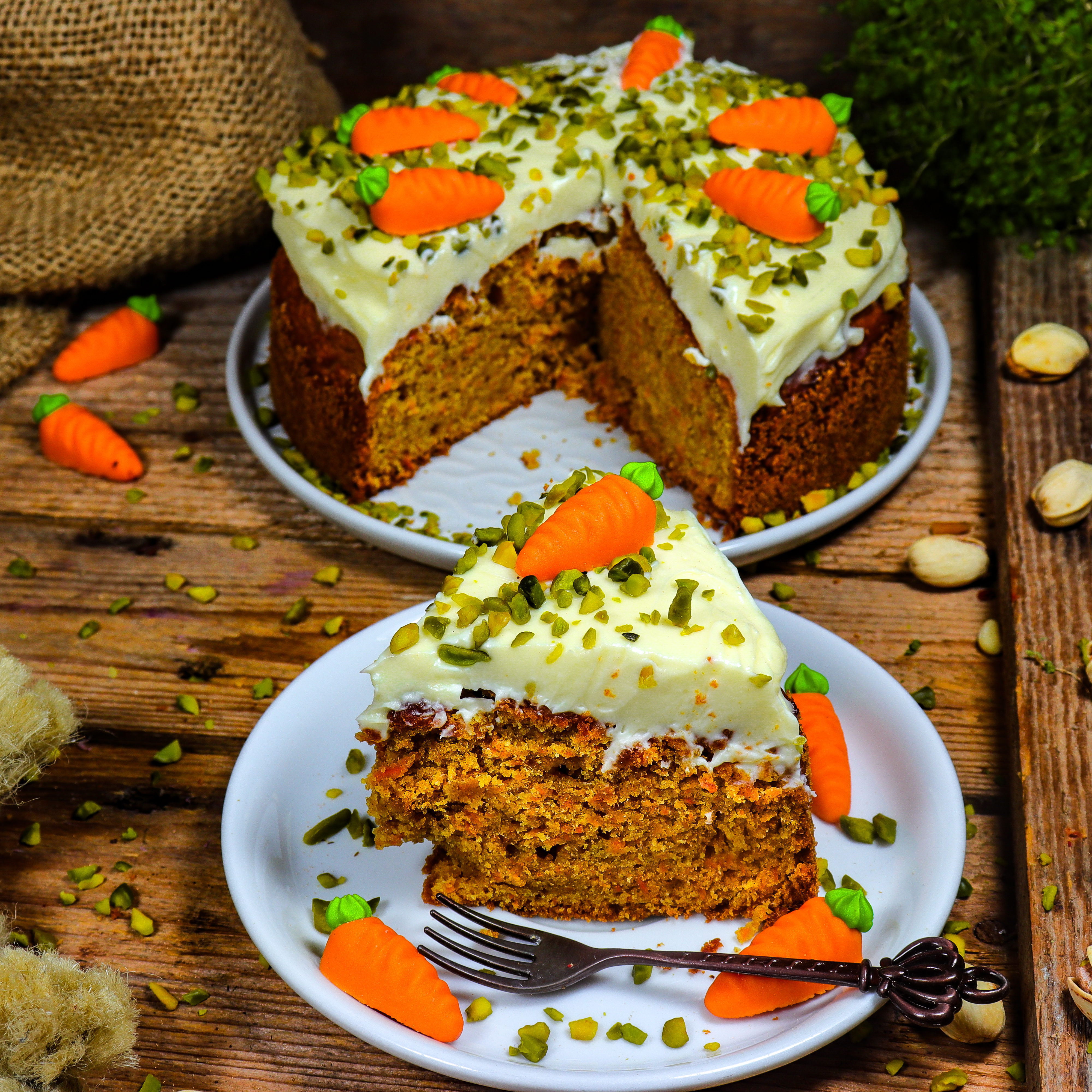 saftiger, leckerer Karottenkuchen (vegan) - Kitchenfae
