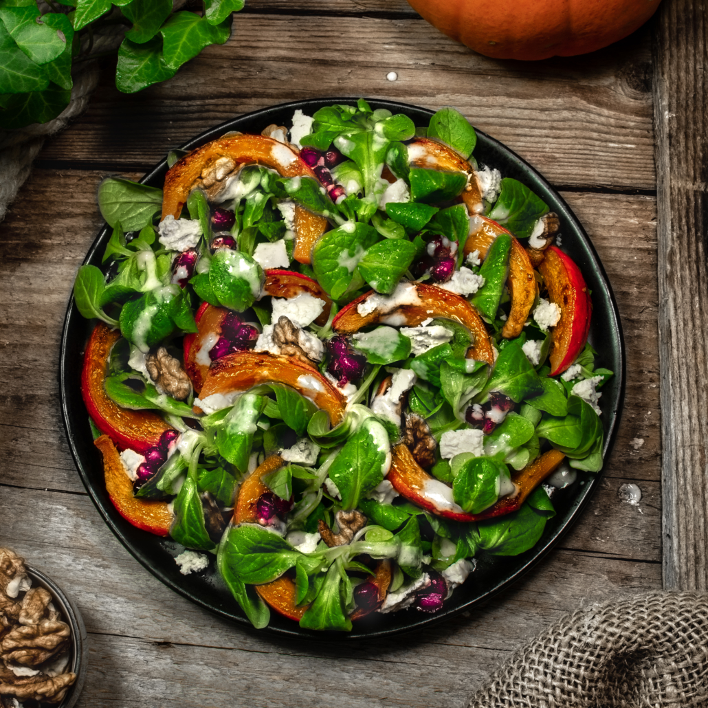 Kürbis-Salat (vegan/glutenfrei) - Kitchenfae